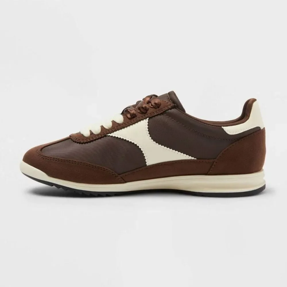 Women’s Skyler Jogger Sneakers with Memory Foam Insole – Brown 11